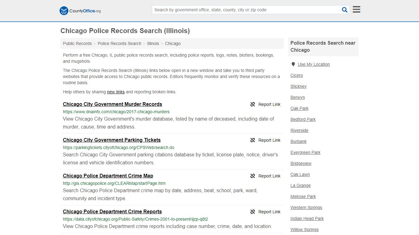 Police Records Search - Chicago, IL (Accidents & Arrest Records)